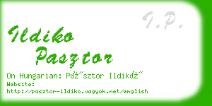 ildiko pasztor business card